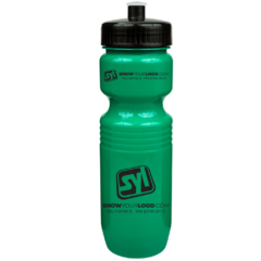 Jogger Bottle with Push Pull Lid – 26 oz - joggerpushpulllidforestgreenblacklid