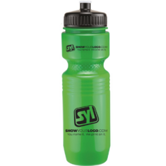 Jogger Bottle with Push Pull Lid – 26 oz - joggerpushpulllidkellygreenblacklid