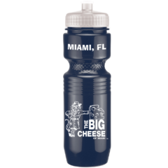 Jogger Bottle with Push Pull Lid – 26 oz - joggerpushpulllidnavywhitelid