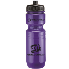 Jogger Bottle with Push Pull Lid – 26 oz - joggerpushpulllidpurpleblacklid