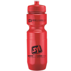 Jogger Bottle with Push Pull Lid – 26 oz - joggerpushpulllidredredlid