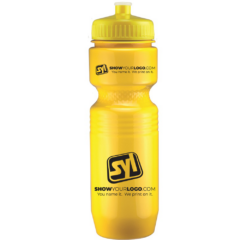 Jogger Bottle with Push Pull Lid – 26 oz - joggerpushpulllidyellowyellowlid