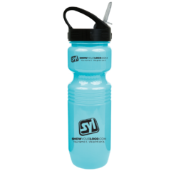 Jogger Bottle with Sport Sip Lid and Straw – 26 oz - joggersportsiplidandstrawlightblueblack