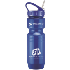 Jogger Bottle with Sport Sip Lid and Straw – 26 oz - joggersportsiplidandstrawroyalblueroyalblue