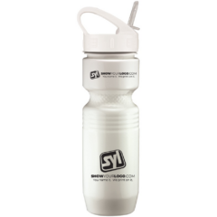 Jogger Bottle with Sport Sip Lid and Straw – 26 oz - joggersportsiplidandstrawwhitewhite