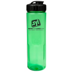 Prestige Bottle with Flip Top Lid – 24 oz - prestigebottlefliptoplidtransgreen