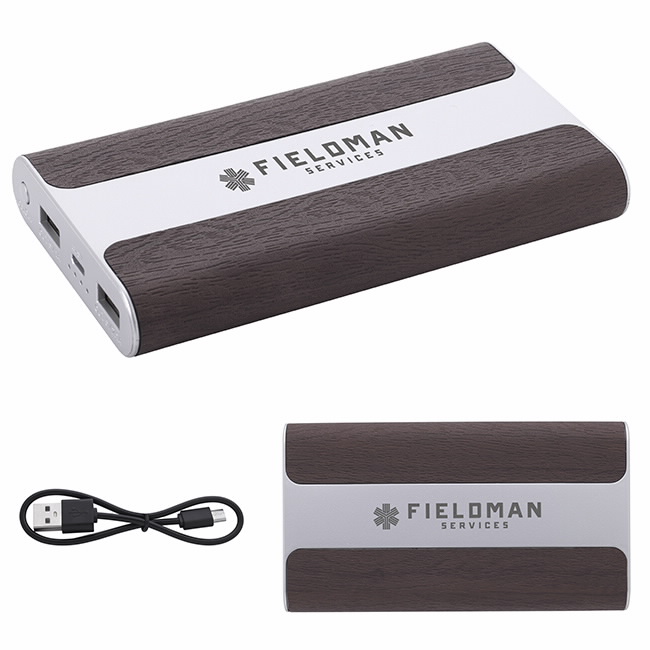 PU Light-Up Logo Power Bank 6000 mAh - 32195_zm