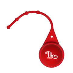 Halcyon® Round Lip Balm with Lanyard - 42311 Red Front