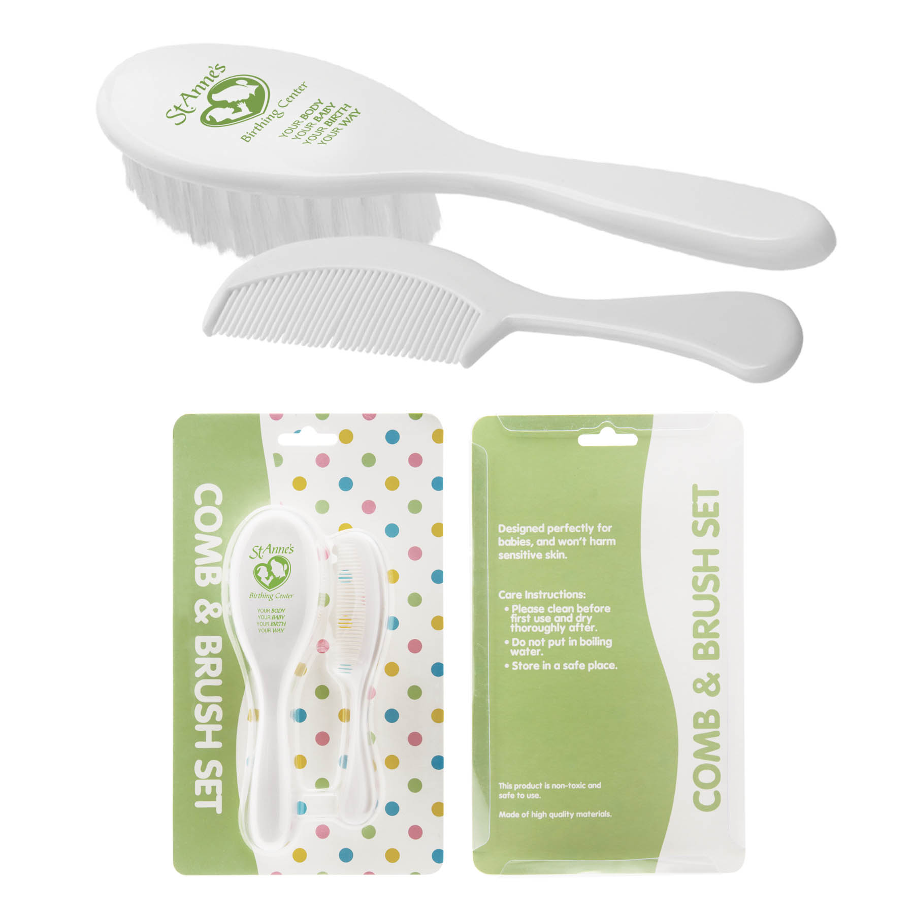 Baby Brush and Comb Set Show Your Logo