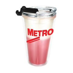 Mood Victory Acyrlic Tumbler with Flip Top Lid – 16 oz - 72016 Frost to Red