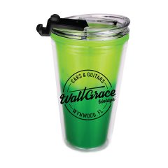 Mood Victory Acyrlic Tumbler with Flip Top Lid – 16 oz - 72016 Yellow to Green