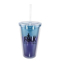 Mood Victory Acrylic Tumbler with Straw Lid – 16 oz - 73016_Blue_to_Purple