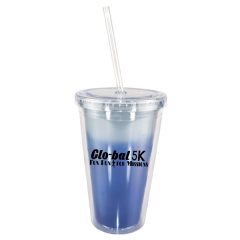 Mood Victory Acrylic Tumbler with Straw Lid – 16 oz - 73016_Frosted_to_Blue