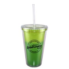 Mood Victory Acrylic Tumbler with Straw Lid – 16 oz - 73016_Green to Yellow