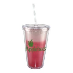 Mood Victory Acrylic Tumbler with Straw Lid – 16 oz - 73016_frosted_to_red