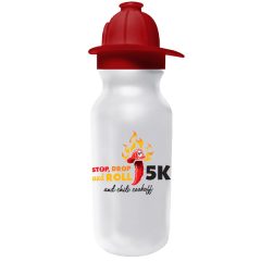 Value Cycle Bottle with Fireman Helmet Push ‘n Pull Cap – 20 oz - 80-67800-frosted_1