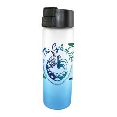 Halcyon® Frosted Glass Bottle with Flip Top Lid – 20 oz - 80-68110_blue_frosted_black_lid
