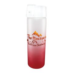 Halcyon® Frosted Glass Bottle with Flip Top Lid – 20 oz - 80-68110_red_frosted_white_lid