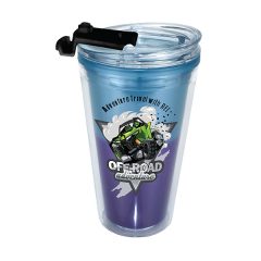 Mood Victory Acyrlic Tumbler with Flip Top Lid – 16 oz - 80-72016 Blue to Purple