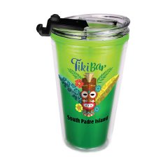 Mood Victory Acyrlic Tumbler with Flip Top Lid – 16 oz - 80-72016 Yellow to Green