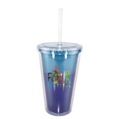 Mood Victory Acrylic Tumbler with Straw Lid – 16 oz - 80-73016_Blue_to_Purple