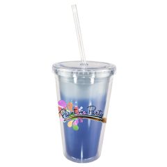 Mood Victory Acrylic Tumbler with Straw Lid – 16 oz - 80-73016_Frosted_to_Blue
