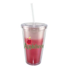 Mood Victory Acrylic Tumbler with Straw Lid – 16 oz - 80-73016_frosted_to_red