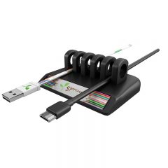 Loops™ Desktop Cord Organizer - TTA028_SproutLearning_Front-ISO-With-Cables