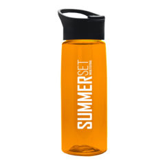 The Flair Transparent Bottle with Pop-Up Sip Lid – 26 oz - TXB63P_Orange-black_725247_1