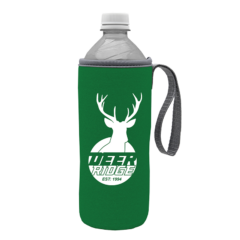 Water Bottle Caddy with Carry Strap - bottlecaddygreen