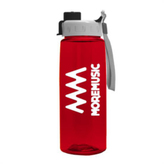 Transparent Flair Bottle with Quick Snap Lid – 26 oz - flairquickred