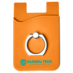 Silicone Card Holder with Metal Ring Phone Stand - pl-1370_12_z_ftdeco