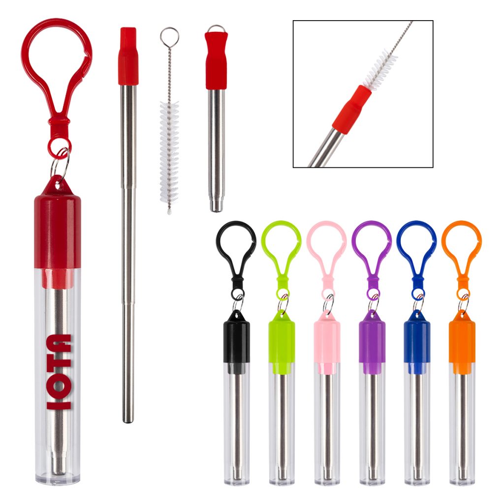 Collapsible Stainless Steel Straw Kit - 5204_group