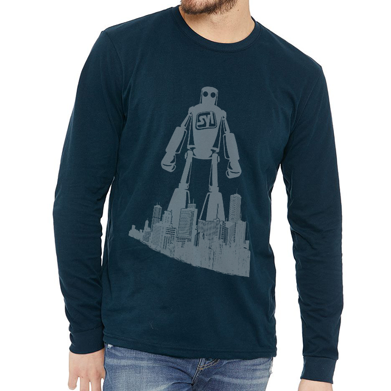 Next Level Unisex Sueded Long Sleeve Crew - 6807_fl