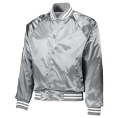 Augusta Sportswear Satin Baseball Jacket with Striped Trim - 74410_fm