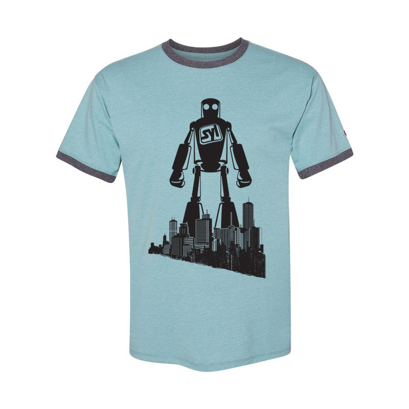 Champion Premium Fashion Ringer T-Shirt - Champion_CP65_Bright_Sage_Heather__Charcoal_Heather_Front_High