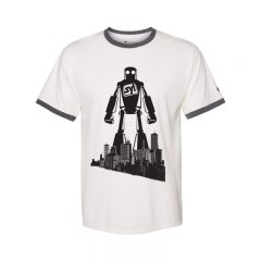 Champion Premium Fashion Ringer T-Shirt - Champion_CP65_Chalk_White__Charcoal_Heather_Front_High