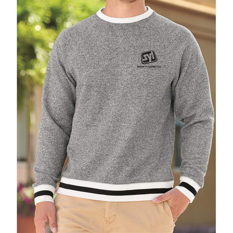 J. America – Peppered Fleece Crewneck Sweatshirt - J_America_8702_Model_Shot_High
