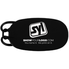 Small Silicone Luggage Tag - Smallsiliconeluggagetagblack