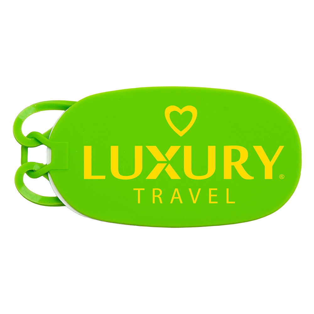 Small Silicone Luggage Tag - Smallsiliconeluggagetagneongreen