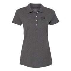 Tommy Hilfiger Women’s Classic Fit Ivy Pique Sport Shirt - Tommy_Hilfiger_13H4534_Charcoal_Heather_Front_High