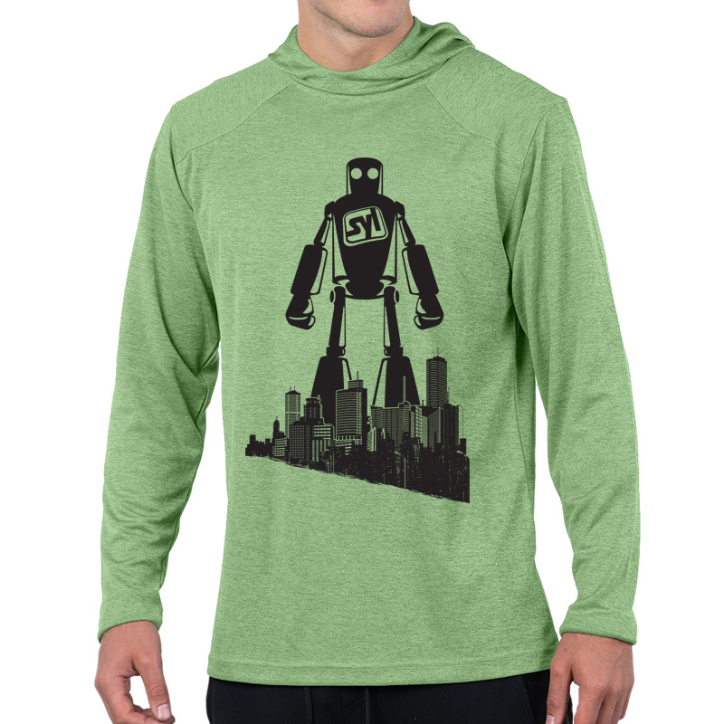 Chase Heather Hooded Performance Pullover - k529h_chase_hoody_ag