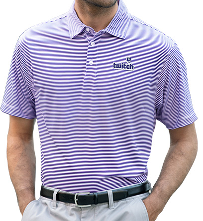 Vansport™ Pro Tonal Micro-Stripe Polo - 2420_Purple_White_silo_logo