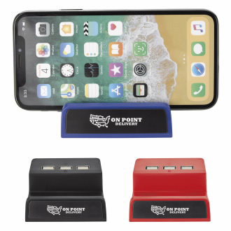 Light-Up Logo USB Hub and Mobile Stand - 32276_lg