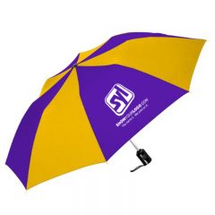 ShedRain® Auto Open Compact Umbrella - PurpleGold