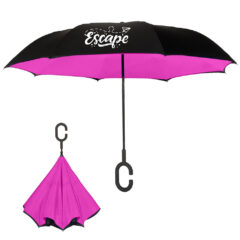 ShedRain® Unbelievabrella™ Umbrella - Shed Rain_sup_reg-__sup_ UnbelievaBrella_sup___sup_ Solids_Black_Hot Pink
