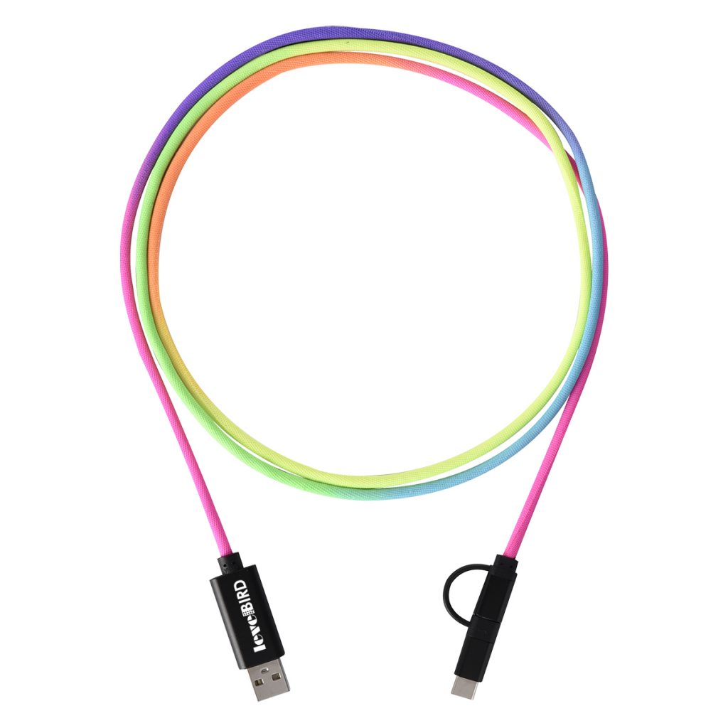 Rainbow Braided Charging Cable - 2578_group
