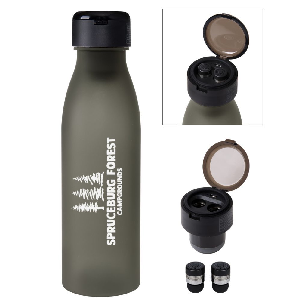Tritan Merge Bottle with Wireless Earbuds - 2869_BLK_BLK_Silkscreen
