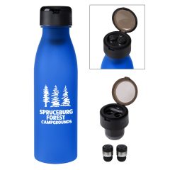 Tritan Merge Bottle with Wireless Earbuds - 2869_BLU_BLK_Horizontal_Silkscreen