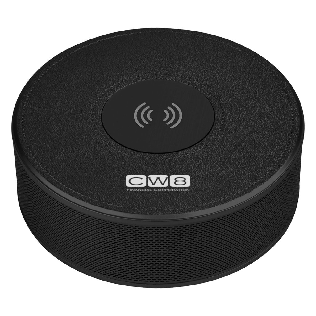 Orbit Alarm Clock Speaker and Power Bank - 2967_BLK_Silkscreen